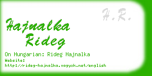 hajnalka rideg business card